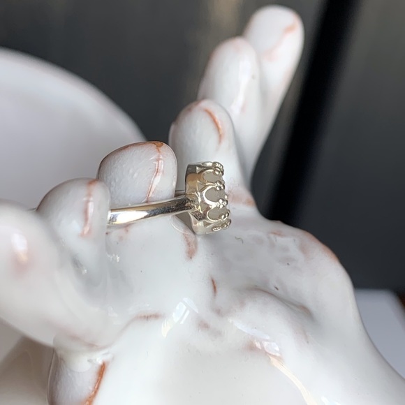 White Druzy Quartz Ring SS-NWOT - Picture 2 of 8